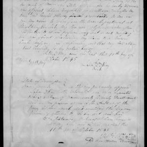 Application for a Widow's Pension from Lydia Ray, 11 October 1845, page 2