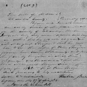 Affidavit of Reuben Jones in support of a Pension Claim for James H. Erwin, 27 April 1854
