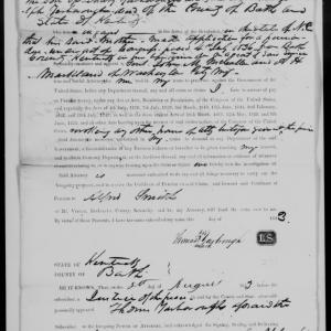 Appointment of John M. McCalla and A. H. Markland as Thomas Yarborough's Power of Attorney, 8 August 1853, page 1