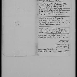Docket for Pension from the U.S. Pension Office for Nelly Taburn, 26 November 1845
