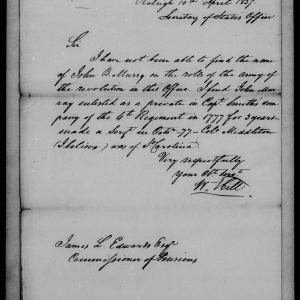 Letter from William Hill to James L. Edwards, 10 April 1837, page 1