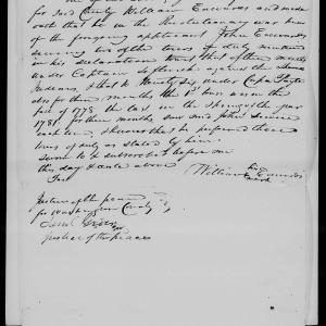 Affidavit of William Edwards in support of a Pension Claim for John Edwards, 9 September 1833
