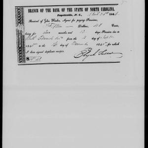 Receipt for Ruth Edwards from John Huske to Elijah Fuller, 25 April 1846