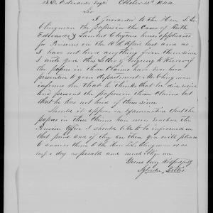 Letter from Sylvester Bettis to James L. Edwards, 13 October 1844, page 1
