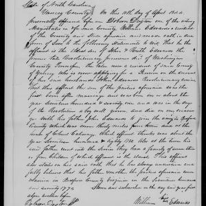 Affidavit of William Edwards Jr. in support of a Pension Claim for Ruth Edwards, 10 April 1844, page 1