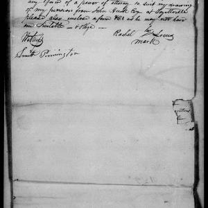 Letter from Rachel Locus to the United States Pension Office, 7 August 1839