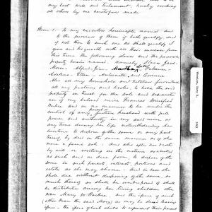 Will of Mary R. Wheaton, November 9, 1858, page 1