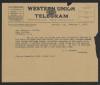 Telegram from Gov. Bickett to George W. McIver, February 6, 1918