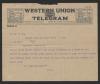 Telegram from Eric O. Shelton to Thomas W. Bickett, April 19, 1920