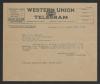 Telegram from Santford Martin to Thomas W. Bickett, August 26, 1919