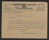 Telegram from Miles C. Riley to Thomas W. Bickett, December 2, 1919