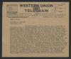 Telegram from Thomas W. Bickett to James F. Barrett, July 14, 1920, page 1
