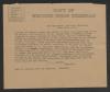 Telegram from Thomas W. Bickett to North Carolina Sheriffs, June 11, 1917