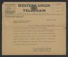 Telegram from Franklin H. Martin to Thomas W. Bickett, January 3, 1918