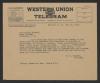 Telegram from Thomas W. Bickett to the Commanding General of Camp Jackson, May 14, 1918