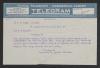 Telegram from Frank A. Hampton to Thomas W. Bickett, March 11, 1919
